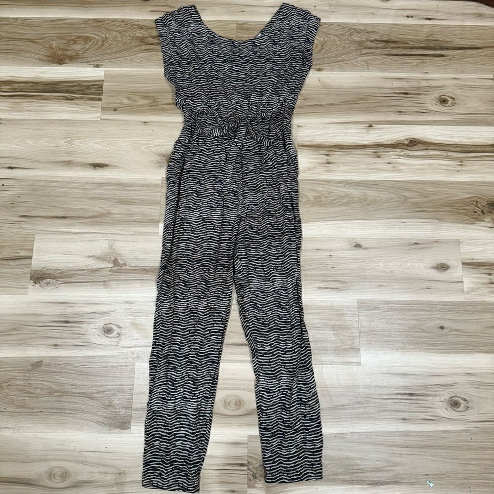 Bar III Brown Black Zebra Romper Jumpsuit Women’s Large